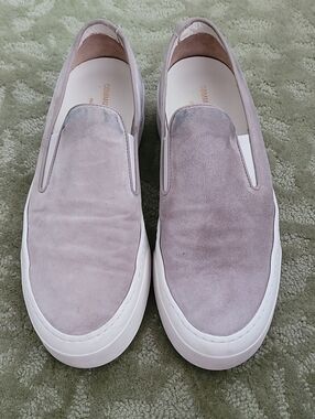 Common Projects Mauve Suede Slip-On Sneakers